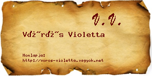 Vörös Violetta névjegykártya