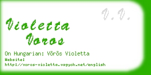 violetta voros business card