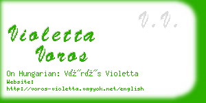 violetta voros business card